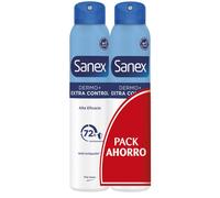 Sanex pH Balance Dermo Extra Control, Desodorante Hombre o Mujer, Desodorante Spray, Pack 2 Uds x 200 ml