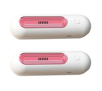 Desodorante USB para nevera, desodorante recargable para refrigerador, portátil, reutilizable, eliminador de olores para armario de coche, hace que la comida sea aún más fresca (2 unidades, rosa)