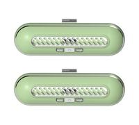 Desodorante USB para nevera, desodorante recargable para refrigerador, portátil, reutilizable, eliminador de olores para armario de coche, hace que la comida sea aún más fresca (2 unidades, verde)