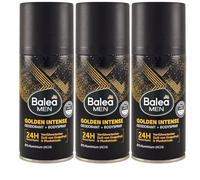 Desodorante y spray corporal para hombres "Golden Intense" en paquete de 3 (3 x 150 ml) | Desodorante en spray sin aluminio | seductor aroma a pomelo y nuez moscada