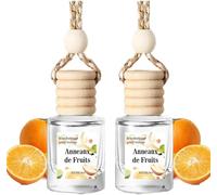 Désodorisant de voiture suspendu, diffuseur d’huiles essentielles pour voiture, désodorisant de voiture durable, désodorisant de voiture pour femmes (2*Cercles de fruits)