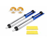 Desoldador de Estaño Manual + Malla 2mm x 1,5m | Bomba Desoldadora Profesional con Punta PTFE | Kit para Reparación Electrónica, PCB y SMD | Aspirador de Soldadura de Precisión (2)