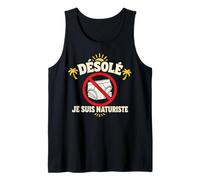 Désolé Je Suis Naturiste Humor de Playa Francesa Camiseta sin Mangas