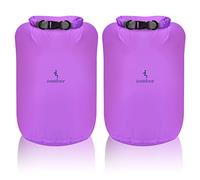 Desoto Bolsa Impermeable - Juego de 2 Bolsas Secas 10L/20L/40L/70L, Ligeras Bolsas Secas para Deportes Acuáticos al Aire Libre, Cierre de Seguridad, para Kayak/Rafting/Natación (Morado,20L)