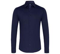 DESOTO Camisa de punto para hombre, no necesita planchado., Solid Dark Navy, S