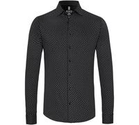 DESOTO Camisa Kent con estampado gráfico negro, para hombre, ajustada, Zwart, XL