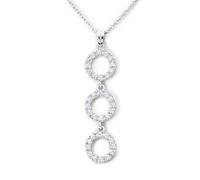 Desotos DESOJ-NL0030 - Collar para mujer, plata de ley 925, colgante de bola rodiada, 45 cm, Eine Grösse, Plata esterlina, No es una piedra preciosa