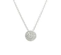 Desotos DESOJ-NL0079 - Collar para mujer, plata de ley 925, colgante de bola rodiada, 45 cm, Eine Grösse, Plata esterlina, No es una piedra preciosa