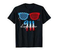 Despachador 911 4 de julio con bandera de Estados Unidos Despachadores de emergencia Camiseta