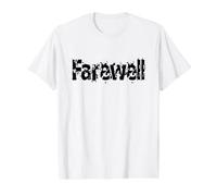 Despedida Adiós Cuídate Diseño de Texto Camiseta gráfica económica, Hombre, Blanco, S