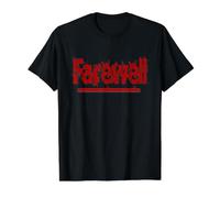Despedida Adiós Cuídate Diseño de Texto Camiseta gráfica económica, Hombre, Negro, M