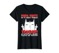 Despedida Compañero Trabajo Cambio De Trabajo Colega Traidor Camiseta gráfica económica, Mujer, Negro, S