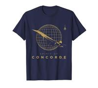 Despegue del Globo de Oro del Avión Spirit of Concorde Camiseta, Hombre, Azul Marino, XXL