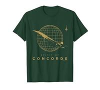 Despegue del Globo de Oro del Avión Spirit of Concorde Camiseta, Hombre, Verde Bosque, L