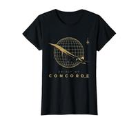 Despegue del Globo de Oro del Avión Spirit of Concorde Camiseta, Mujer, Negro, XXL