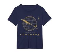 Despegue del Globo de Oro del Avión Spirit of Concorde Camiseta, Mujer Tallas Grandes, Azul Marino, 2XL Grande
