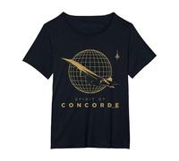 Despegue del Globo de Oro del Avión Spirit of Concorde Camiseta, Mujer Tallas Grandes, Negro, 4XL Grande