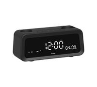 Despertador Altavoz Inalámbrico - Altavoz Time Display con alarma y radio FM | Reloj digital LED con salida de audio, inteligente el doble uso por el coche/escritorio