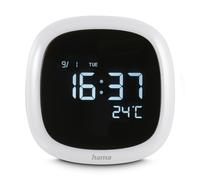 Despertador ""Bora Bora"" con luz de noche, int. luminosa. ajustable, USB, bl...