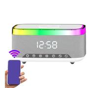 Despertador Con Carga Inalámbrica - 7.09 Pulgadas Altavoz ABS | Despertador Luz Ruido Blancô - Ideal Para Dormitorio, Oficina, Sueño, Relajación, Lámpara, Mesita De Noche, Alerta Matutina, Comodidad