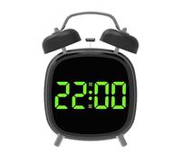 Despertador de alto volumen - Pantalla LED digital con diseño de campana bimetálica, alarma extra ruidosa | Reloj de viaje portátil Còn dispositivo de despertar en la mesita de noche para dormir