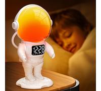 Despertador de luz diurna - Despertador luminoso con luz, despertador Sunrise Wake Up, altavoz Bluetooth inteligente, 21 ruidos blancos, temporizador, doble alarma, luz nocturna regulable con