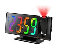 Despertador De Proyección - Reloj Proyector De Pantalla Grande, Despertadores De Proyección De 12/24 Horas Para Dormitorio | Proyector Giratorio De 180 Grados | Para Niños Adultos Pared Mesita De Noch