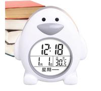 Despertador del pingüino, lindo despertador, Reloj de escritorio de dibujos animados en forma de pingüino, Reloj despertador digital, calendario perpetuo, reloj para niños que se puede despertar para