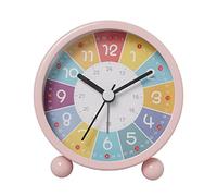 Despertador infantil, analógico, sin tic, despertador, despertador, reloj de aprendizaje, reloj de despertador, reloj para niños, reloj de alarma para niños, con alarma fuerte, luz nocturna, funciona