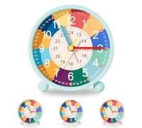 Despertador para niños, analógico sin tictac, suave sonido despertador, reloj de aprendizaje con luz nocturna, para el regreso a la escuela