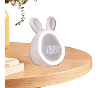 Despertador para niños, Reloj con luz nocturna para niños | Despertador para niñas con diseño de conejo | Relojes digitales para dormitorios, reloj despertador Digital con carga USB, luz nocturna para