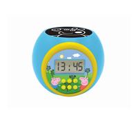 Lexibook Reloj despertador Peppa Pig RL977PP - proyector, luz nocturna, LCD, pilas, azul/amarillo