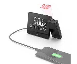 Despertador Proyector Hama Plus Charge Negro