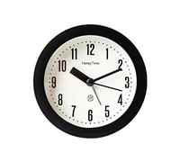Despertador redondo redondeo de despertador analógico silencioso sin ticking, estela suave, aumento de volumen, dudas y funciones de luz que funcionan con baterías, fácil establecido relojes pequeños