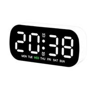 Despertador - Reloj de mesa | Despertador regulable con luminosidad LED para mesilla de noche, dormitorio, reloj electrónico portátil para uso doméstico, función snooze, pantalla de fácil lectura