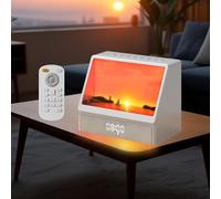 Despertador Simulador Amanecer Solar, Lampara Despertador Luz Natural Maquina Ruido Blanco con 7 Modos, 12 Sonidos Naturales, Altavoz y Control Remoto, Sunrise Alarm Clock Regalos para Dormitorio