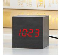 ❀ despertadores de cabecera, creativo luminoso moderno reloj electrónico estudiante niños‘s dormitorio mesita de noche alarma perezoso moda pequeño escritorio reloj-Amarillo rojo letra for dormit