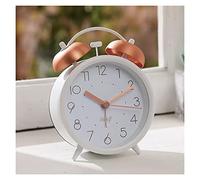 Despertadores Reloj despertador de doble campana, reloj despertador fuerte for personas que duermen mucho, reloj analógico a batería con luz de fondo for mesita de noche, habitación de niños, escritor