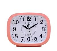 Despertadores Reloj Despertador de sobremesa supersilencioso, sin tictac, Funciona con Pilas, Ovalado 7 Pulgadas, for Oficina, Sala Estar, Escuela, mesita Noche, Estudiante Relojes(Pink)
