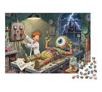 Despertar del Monstruo del Laboratorio Puzzle De Madera Impermeable DIY Puzzles De 1000 Piezas Regalos para Adultos Colorido Rompecabezas Juegos Educativos