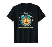 Despertar Feliz Reloj Despertador Divertido Dibujos Animados Camiseta