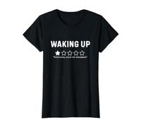 Despertar no recomendaría Humor sarcástico Divertido Camiseta gráfica económica, Mujer, Negro, XL