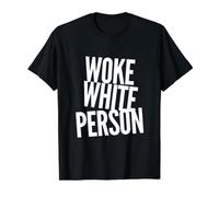 Despertó Persona Blanca Sin Bigotry No Racismo Izquierda Político Camiseta gráfica económica, Hombre, Negro, M