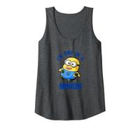 Despicable Me Dave Tongue out One In A Minion Camiseta sin Mangas, Mujer, Jaspeado Oscuro, XXL