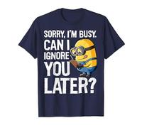 Despicable Me Minions Can I Ignore You Later Camiseta, Hombre, Azul Marino, XXL