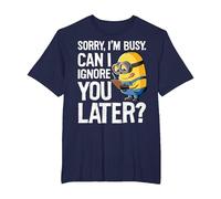 Despicable Me Minions Can I Ignore You Later Camiseta, Hombre Tallas Grandes, Azul Marino, 6X Alto
