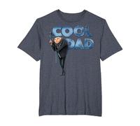 Despicable Me Minions GRU Cool Dad Camiseta, Hombre Tallas Grandes, Azul Jaspeado, 2X Alto