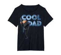 Despicable Me Minions GRU Cool Dad Camiseta, Mujer Tallas Grandes, Negro, 5XL Grande