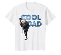 Despicable Me Minions GRU Cool Dad Camiseta, Niños, Blanco, 3 años