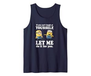 Despicable Me Minions Stuart & Dave Let Me Laugh For You Camiseta sin Mangas, Hombre, Azul Marino, M
